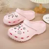 Zapatos con Agujeros para Mujer Verano Nuevo Estilo Ropa Exterior Suela Gruesa Resistentes al Desgaste Sandalias Exteriores EVA Playa Antideslizantes Pareja Pantuflas de Punta Cerrada