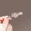 Exquisita Horquilla de Corazón Dulce con Perforaciones de Agua para Cabello Femenino Diseño de Nicho Sentido de Diseño Pinza Lateral Flequillo Cabello Suelto Horquilla Elegante Tocado