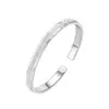Pulsera de cielo estrellado para mujer, de cobre blanco, bañada en plata, esmerilada y sólida. Regalo para niña, como la primera pulsera abierta.