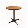 Mesa Cuadrada de Color Nogal para Uso Doméstico, Mesa de Comedor para Uso Comercial, Mesa de Comedor de Madera Maciza para Restaurantes, Mesa de Comedor de Pizarra para Restaurantes de Comida Rápida