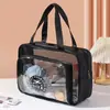 Bolsa de higiene pessoal em PVC, bolsa de ombro portátil com separação de seco e molhado, bolsa impermeável para armazenamento de maquiagem e artigos de higiene pessoal para natação e fitness