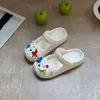 Zuecos de playa antideslizantes para mujer Mary Jane, zapatos de ballet transpirables de EVA, zapatos lindos perforados de suela gruesa de verano