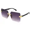 Óculos de Sol Gradiente High-End Estilosos Tendência Moldura Quadrada Niche Óculos de Sol Simples Look Emagrecedor Masculino 131 Bb02 5