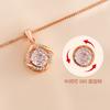 Novo Colar Giratório Pingente Redondo Moda Comércio Exterior Colar de Cristal de Diamante Joias Colar de Zircônia Corrente para Clavícula Feminina