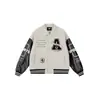 Chaqueta de Béisbol Retro Americana Otoño 2025 Nuevo Estilo Solapa Bordada Chaqueta Juvenil Holgada Empalme Superior