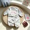 Conjunto de sudadera para bebé para primavera y otoño, top casual para niñas, conjunto elegante de dos piezas estilo coreano, ropa de exterior para niños