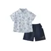 [Precio de Liquidación] Conjunto de Ropa de Verano para Niños: Conjunto de Dos Piezas de Camisa Delgada para Niños Pequeños, Ropa de Verano para Niños, Ropa de Bebé 100% Algodón para Niños