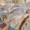 Sábana de algodón de burbujas de grado A para maternidad e infantil, doble capa de gasa, estilo fresco, juego de tres piezas para dormitorio de estudiante, juego de cuatro piezas de ropa de cama 100% algodón