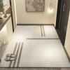 Felpudo de entrada de color liso con imitación de sisal, antideslizante, para puerta de entrada, para sala de estar, recortable