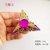 Spinner de punta de dedo colorido metálico, Aleación de zinc de tecnología negra, Giratorio entre los dedos para aliviar el estrés, Juguete para estudiantes y niños