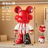 Cofrinho de Urso Violento Pintado à Mão Ornamento Decoração de Móvel de TV para Casa Moderno de Luxo Leve Fornecimento Direto da Fábrica
