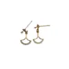 Joyas hechas a mano accesorios DIY aretes de perlas para mujer monturas vacías postes para aretes accesorios nácar natural hoja de ginkgo exquisito al por mayor