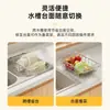 Nuevo fregadero de cocina con cesta de drenaje, escurreplatos ajustable y cesta de almacenamiento multifuncional de acero inoxidable