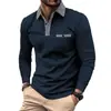 Camisa polo europea y americana ins transfronteriza otoño nuevo Amazon manga larga a cuadros polo deportivo para hombre
