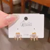 2025 Nuevo Producto Nuevos Pendientes Colgantes Traseros de Tulipan con Circonita y Esmalte de Goteo Estilo Lujoso Versátil Accesible Pendientes