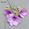 Simulación de arreglo floral para auditorio de bodas de clivia de 3 cabezas, guía de camino, decoración de fila de flores, accesorios para sesión de fotos, arte floral, flor falsa suave, comercio exterior