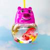 Puesto de mini pecera portátil para niños, botella QQ, botella de tortuga, taza de medusas, caja de peces de colores transparente, puesto de mercado nocturno, venta al por mayor