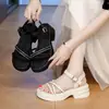 Sandalias de Moda con Suela Gruesa para Mujer 2026 Nuevo Estilo de Verano que Combinan Bien con Faldas, Sandalias de Playa Súper Bonitas, Sandalias Romanas con Lentejuelas