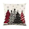 Funda de Almohada de Lujo Navideño Sin Relleno, Almohada de Lino para Sofá de Sala de Estar, Almohada para Respaldo, Funda de Almohada Lumbar para Mesita de Noche