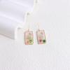 Aretes de Flor Seca Natural Vintage Flor Real Aretes Diseño Nicho Femenino Lujo Ligero Gancho para la Oreja de Flor Geométricos Aretes Transfronterizos Venta al por Mayor