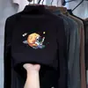Camada base infantil de fleece escovado, estilosa e moderna para outono e inverno, camada base macia com gola alta, nova camiseta de desenho animado para meninos