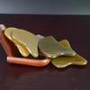 Tabla Gua Sha de Cuerno de Yak Blanco, Tabla Gua Sha de Salón de Belleza, Lámina Gua Sha para Masaje de Salud, Lámina de Masaje Triángulo Delfín
