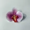 Cabeça de Flor Phalaenopsis Flor Artificial Falsa Feita à Mão DIY Decoração de Bolo Inserção Caixa de Casamento Material de Decoração para Pente de Cabelo Atacado