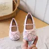Zapatos de vestir para niña con lentejuelas, estilo princesa, zapatos de princesa para niños, zapatos para niñas pequeñas con moños, suelas suaves, antideslizantes, zapatos nuevos para niños