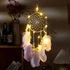 Decoración del hogar, colgante de habitación de niña con forma de corazón, atrapasueños simple, luz de noche tejida a mano, bonito regalo de cumpleaños
