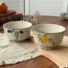 Tigela de Cerâmica Chaozhou Doméstica Pessoal Especial Tigela de Arroz Louça de Mesa High-End Nicho Tigela de Sopa Tigela de Porcelana e Prato Louça de Mesa Utensílios de Cozinha Utensílios para Beber