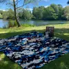 Tapete de Praia Transfronteiriço de Secagem Rápida, Repelente à Água e à Prova de Umidade, Tapete de Piquenique ao Ar Livre, Cobertor de Acampamento
