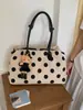 Bolsa Tote de Linho Grande Capacidade Estilo Coreano com Múltiplos Compartimentos para Mulheres, Bolsa de Ombro de Ponto Alto em Lona Versátil para o Dia a Dia