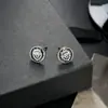 Brincos Cluster de Diamante Cheio de Novo Estilo Transfronteiriços para Homens, Modernos e Versáteis, Brincos de Flor de Íris em Forma de Cruz de Alto Padrão para Mulheres
