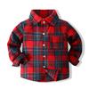 ¡Jin Dian combina con todo! Camisa para niño Primavera y Otoño Nueva Camisa de algodón a cuadros de manga larga para niños japoneses y coreanos top para bebé