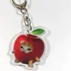Llavero Popular de Comida Temática de Gato de Xiaohongshu, Sensación de Internet Colgante Tonto de Cabeza de Gato para Mochila