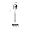 Cuchara de acero inoxidable 304 para niños, cuchara de cabeza redonda, redondeada y profundizada, adecuada para helado, pastel y fruta