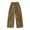 Pantalones Paracaídas Casuales de Verano Delgados para Mujer Estilo Americano Pierna Ancha Cintura Alta Secado Rápido Pantalones Cargo
