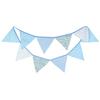 10 peças de tecido de algodão azul decoração de aniversário bandeira pendurada fundo para fotos de bebê bandeira triangular de festa bandeira para barraca de acampamento ao ar livre