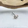 Brinco Argola de Liga de Titânio Astmf-136 5,3 mm Argola de Titânio G23 com Rosca Interna Joia Cabeça