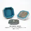 Caixa de Joias Octogonal Estilo Chinês com Tampa Dupla, Caixa para Pulseiras e Contas, Caixa de Exibição de Joias de Jade, Caixa de Brocado Colecionável Vintage