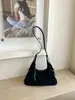 Bolso tote de terciopelo suelto cruzado para mujer, gran capacidad, para ir al trabajo, versátil, bolso de un solo hombro, nuevo estilo de bolso cruzado otoño 2026