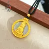Tienda de Oro Mismo Estilo Oro Arena Antigua Loto Colorido Cien Bendiciones Brújula Buda Colgante Nuevo Estilo Chino Colgante Buda Vairocana