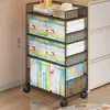 Estante de Armazenamento Sob a Mesa Estante de Livros Estudante Estação de Trabalho Móvel Carrinho com Rodízios Mesa de Escritório Armazenamento e Organização de Livros