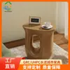 Mesa Lateral de Concreto Artístico de Forma Irregular Mesa de Negociación Interior para Apartamento Francés Mesa de Café Personalizada Resistente a los Rayos UV