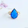 Anillo de Vidrio Colorido Retro Europeo y Americano Ai Yu Banda de Anillo Ajustable Transfronterizo Transmisión en Vivo Venta Caliente Venta al por Mayor S5021511