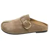 Mules Versáteis de Bico Fechado para Mulheres 2026, Sandálias Birkenstock Planas Casuais Slip-On com Fivela, Nova Moda de Verão