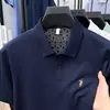Camisa Polo de Manga Corta Fina de Seda para Hombre, Estilo Ralph Lauren, Camiseta Transpirable de Algodón y Lino con Cuello de Solapa