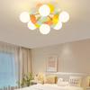 Lámpara de Sala de Estar Escandinava Lámpara de Techo para Dormitorio Romántica y Cálida Lámpara para Habitación de Niño Niña Creativa Macaron Lámpara para Habitación Infantil
