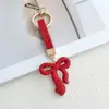 Llavero de Cinta con Lentejuelas Cruzado, Colgante de Bolso para Mujer de Lujo Ligero, Adorno para Llavero de Coche