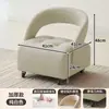 Taburete giratorio italiano para sala de estar, uso doméstico, ruedas silenciosas, banco pequeño, taburete para sofá, silla con respaldo, móvil